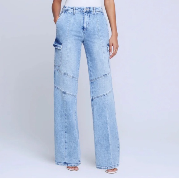 L'AGENCE Brooklyn Utility Wide Leg Jean - Picture 1 of 6